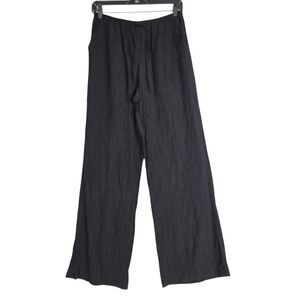 Zara crepe Lightweight Vacation drawstring  wideleg Pants